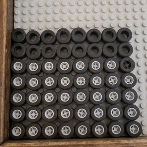 Lego Bag of Wheel & Tire Assemblies 017